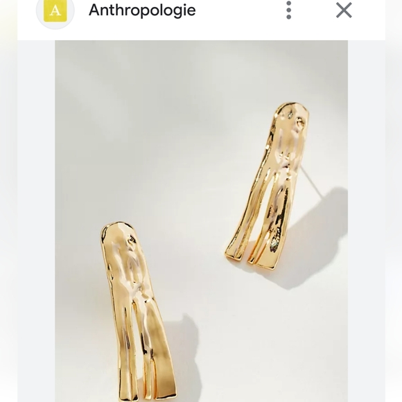Anthropologie Jewelry - Anthropologie ribbed drop earrings